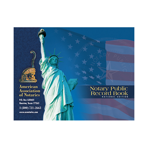 Idaho Notary Public Record Book (Journal ) - Statue of Liberty Blue Cover