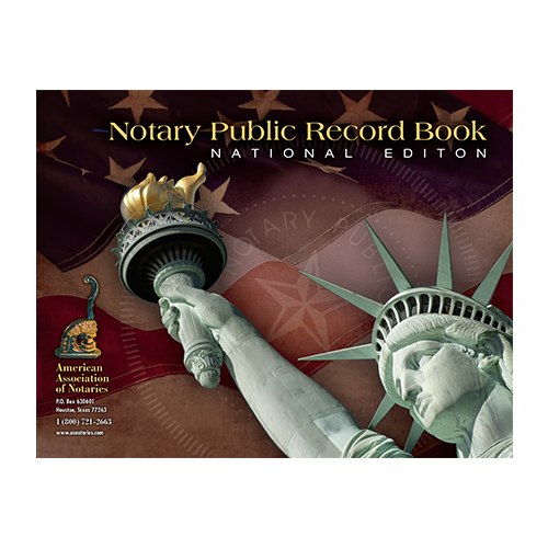 Idaho Notary Public Record Book (Journal ) - Statue of Liberty Brown Cover